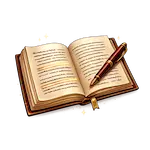 Libro abierto con subrayados