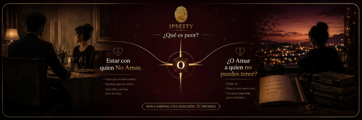 ¿Qué es peor? Estar con quien No Amas. ¿O Amar a quien no puedes tener?